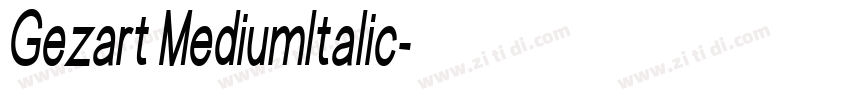 Gezart MediumItalic字体转换